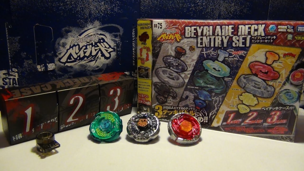 Takara Tomy РАСПАКОВКА BEYBLADE: Начальный набор для колоды Beyblade BB-75