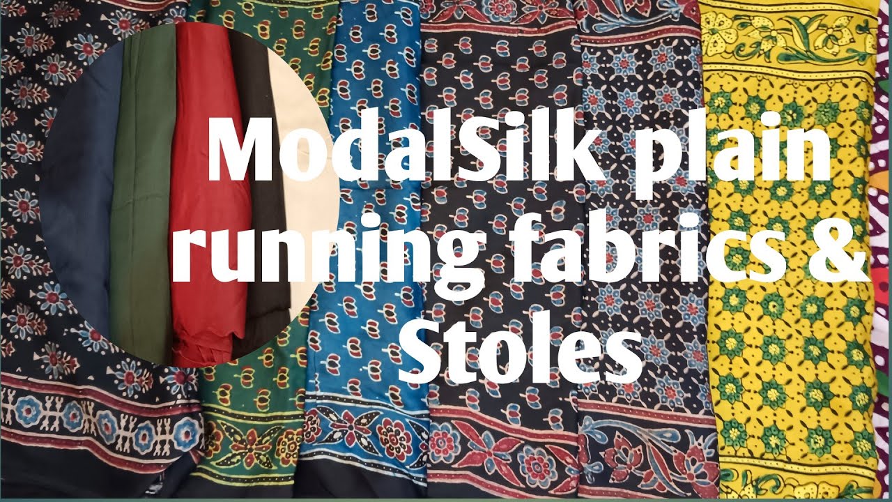 💕ModalSilk plain running fabrics and Stoles#trending #modalsilk #stoles #runningmaterial #plainmodal