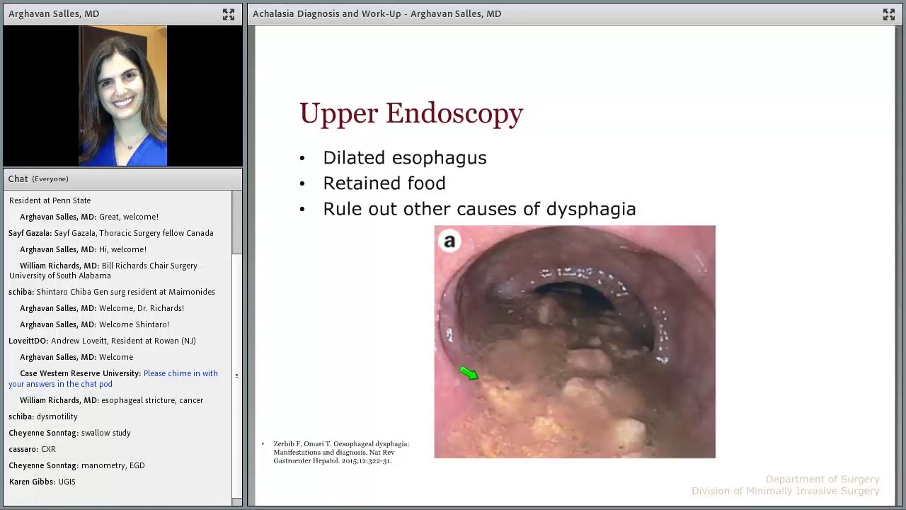SAGES Webinar Feb 2017: Work-Up and Treatment of Achalasia