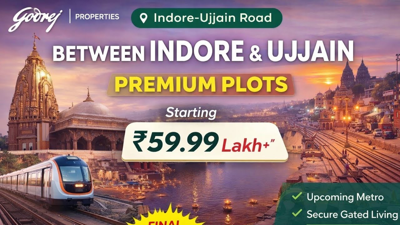 Godrej Greenview Estate Ujjain Road 🔥 Plots Starting ₹59.99 Lakh | Indore–Ujjain Prime Location | 