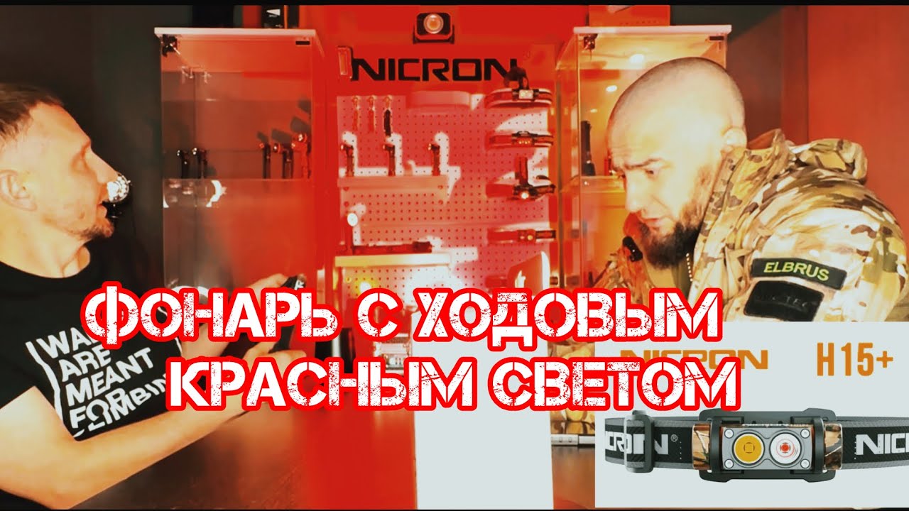 NICRON H15+  Светодиодный налобный двухлучевой фонарик