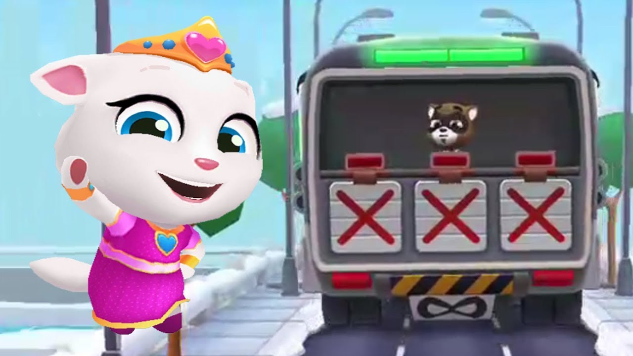 PRINCESS ANGELA VS RACCOON BOSS - TALKING TOM GOLD RUN