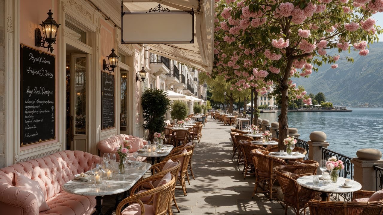 Romantic Lakeside Jazz | Smooth Jazz Instrumental Music & Lakeside Cafe Ambience for Positive Vibes