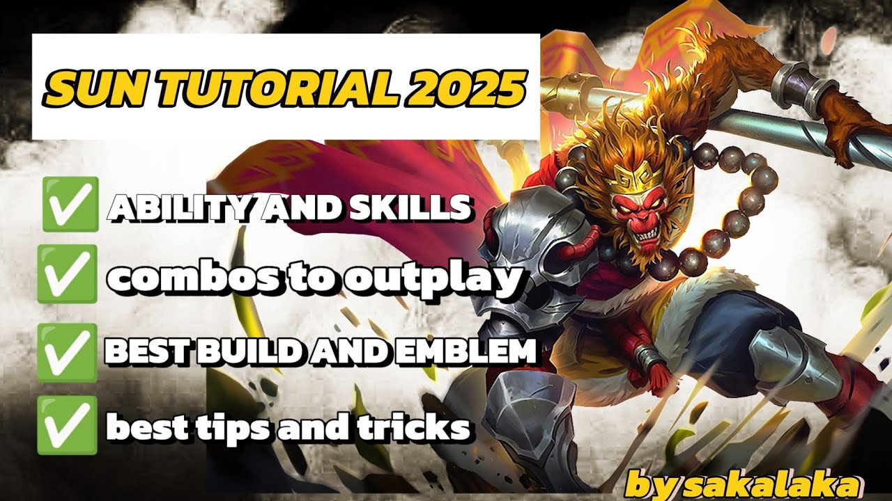 SUN TUTORIAL 2025 BEST BUILD AND EMBLEM.. BEST TIPS AND TRICKS TO FOR SOLO RANKERS