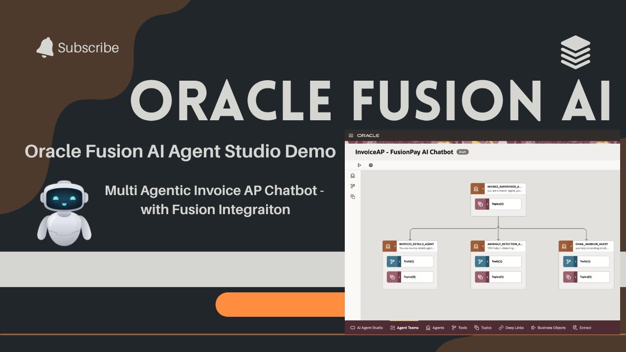 Intelligent Invoice Automation with Oracle Fusion AI Agent Studio | Multi-Agent LLM Demo
