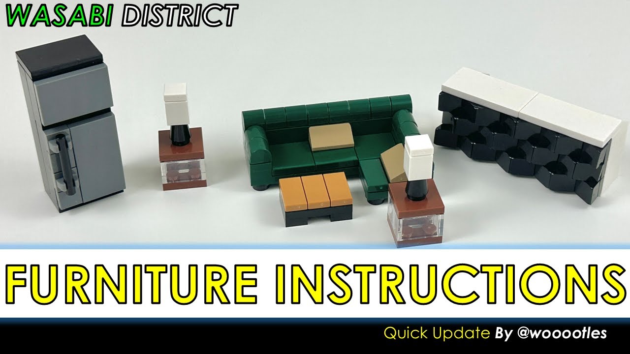 LEGO Wasabi District Quick Update 32 - Furniture design - INSTRUCTIONS EDITION