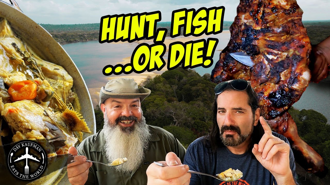 AUTHENTIC AMAZON JUNGLE FOOD | HUNT, FISH & COOK WITH LOCALS