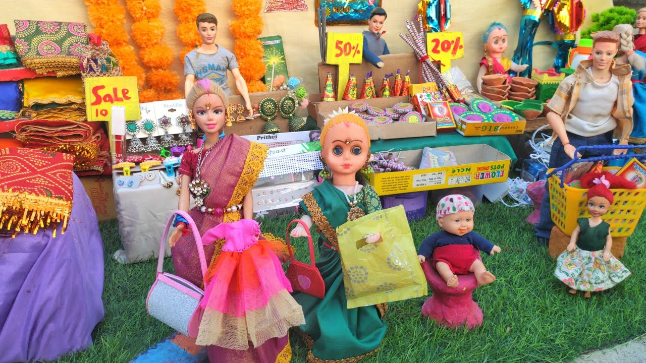 Barbie Doll All Day Routine In Indian Village/Radha Ki Kahani Part -158/Barbie Doll Bedtime Story||