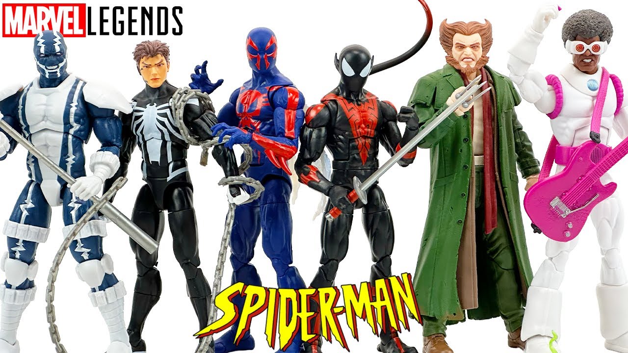Фигурки Marvel Legends Uncanny Spider-Man, Spider-Man 2099, Spider-Venom, Owl, Hypno-Hustler и Ca...
