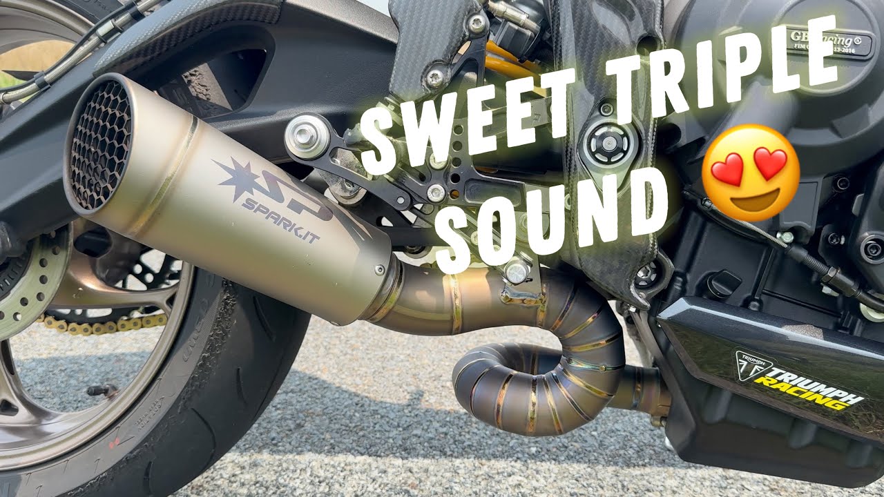 Street Triple 765 RS Full Spark Exhaust | Start Up & Fly By's