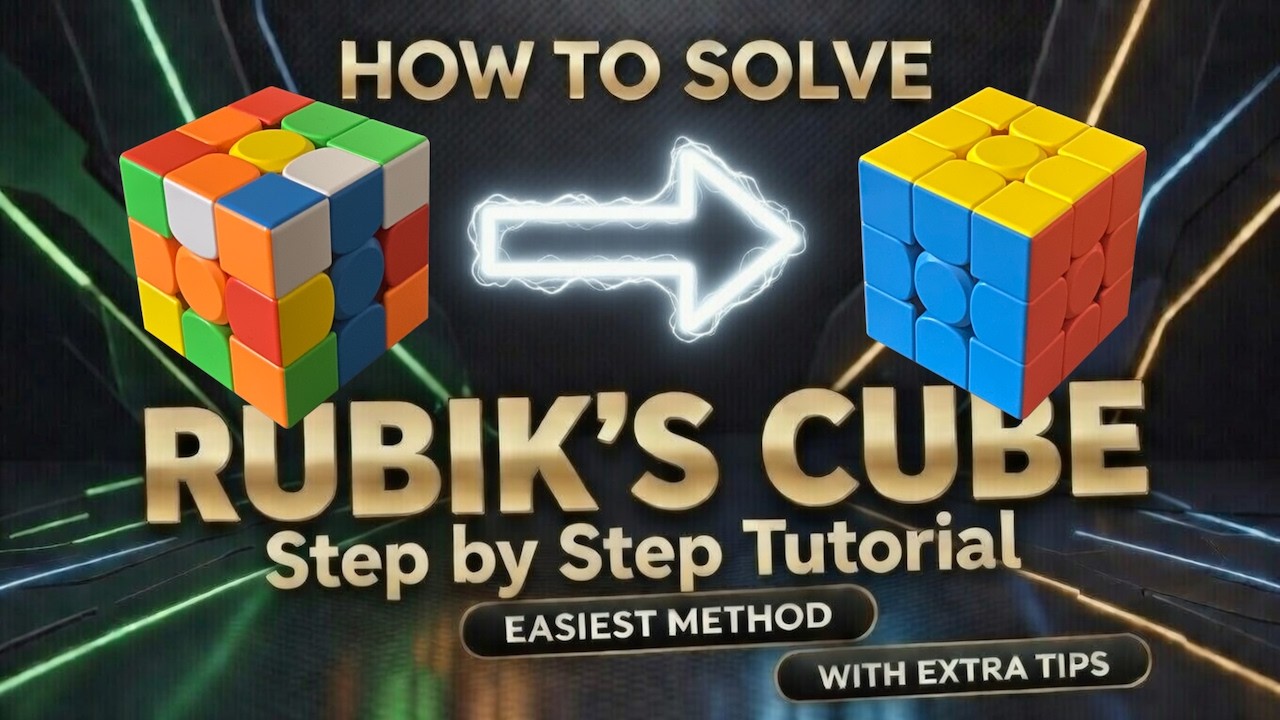 HOW TO SOLVE A RUBIK'S CUBE FOR THE FIRST TIME – FULL BEGINNER WALKTHROUGH (STEP-BY-STEP) DETAILED