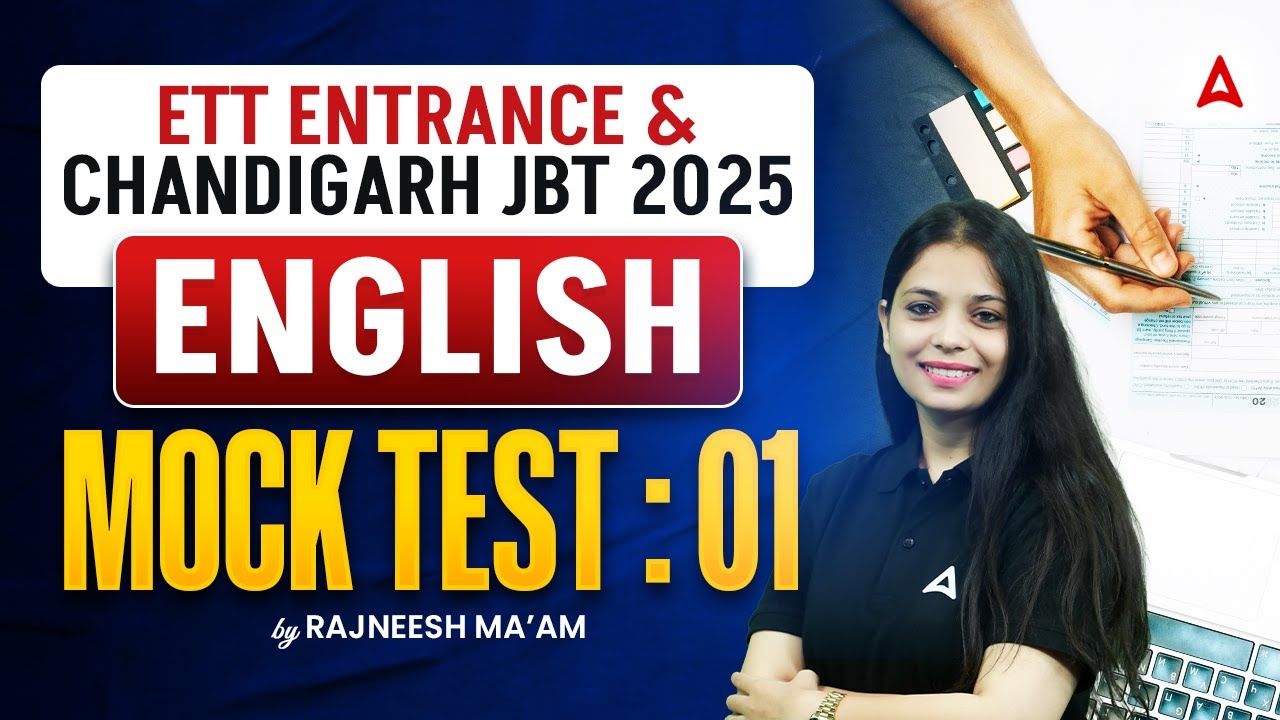 ETT Entrance/ Chandigarh JBT 2025 | ETT Entrance English | Mock test #1 | By Rajneesh Ma’am
