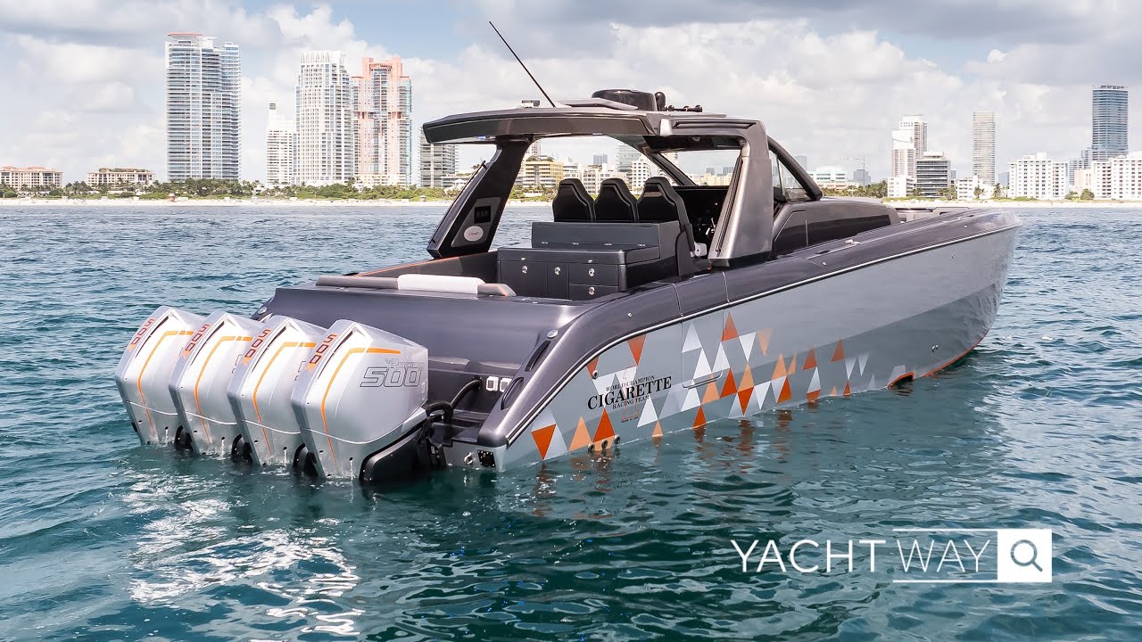 FOR SALE IN MIAMI BEACH2025 Cigarette Racing 42' Auroris 4x Mercury 500hp engines, 83mph top speed