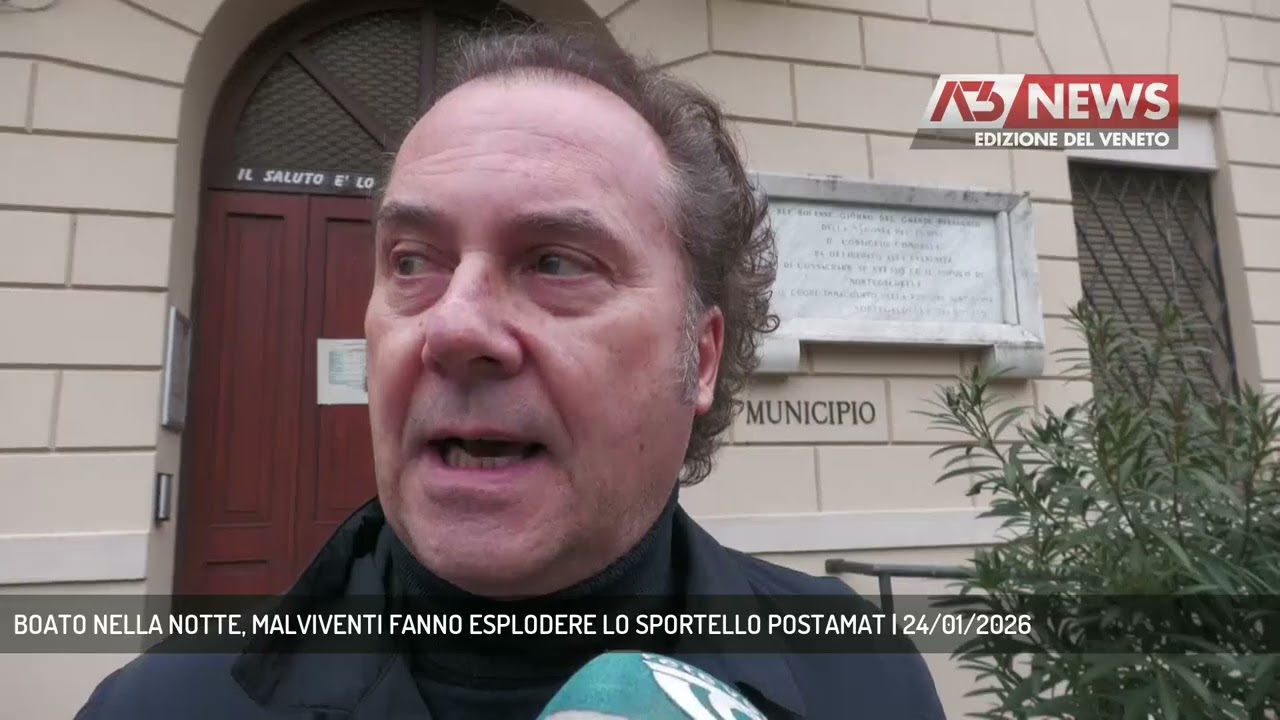 BOATO NELLA NOTTE, MALVIVENTI FANNO ESPLODERE LO SPORTELLO POSTAMAT | 24/01/2026