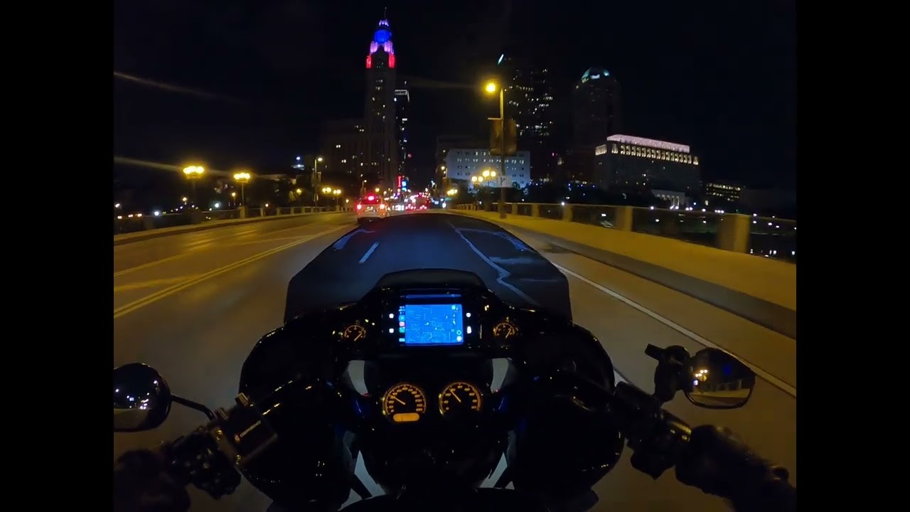 2022 Road Glide Special Night Time Ride Through Columbus M8 Engine Sound Only