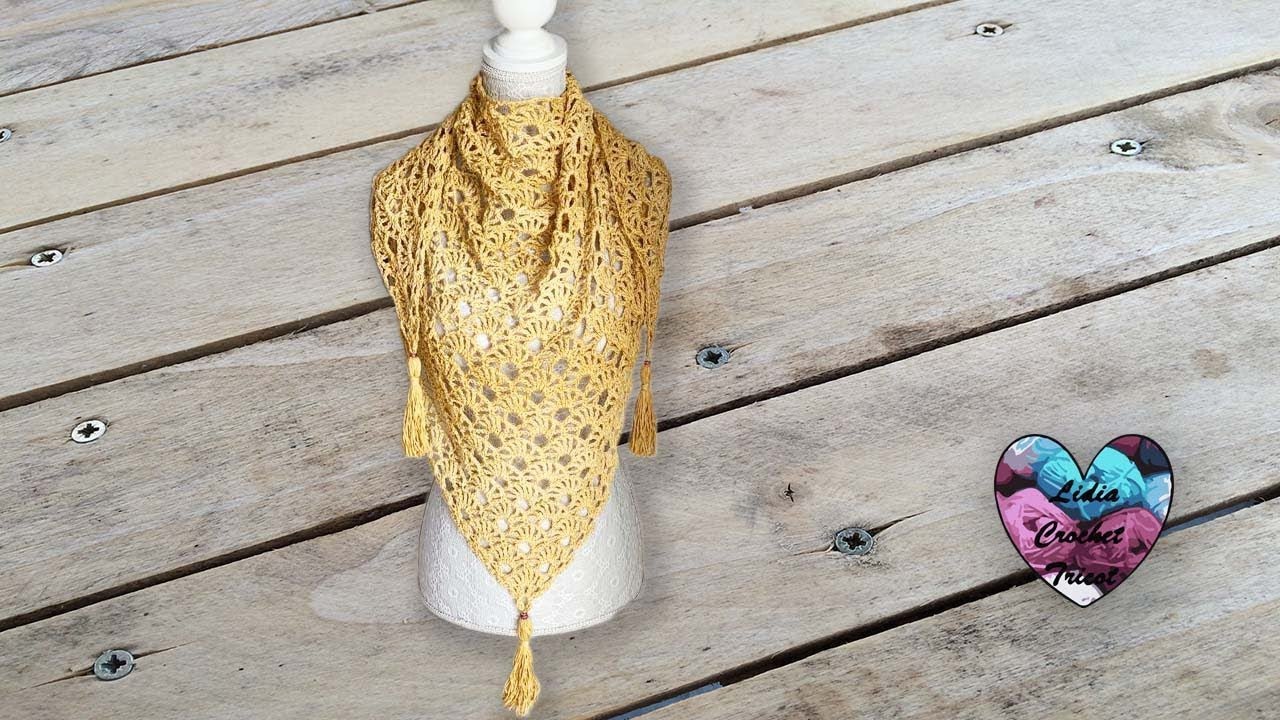 Châle Soleil Crochet facile "LidiaCrochetTricot"