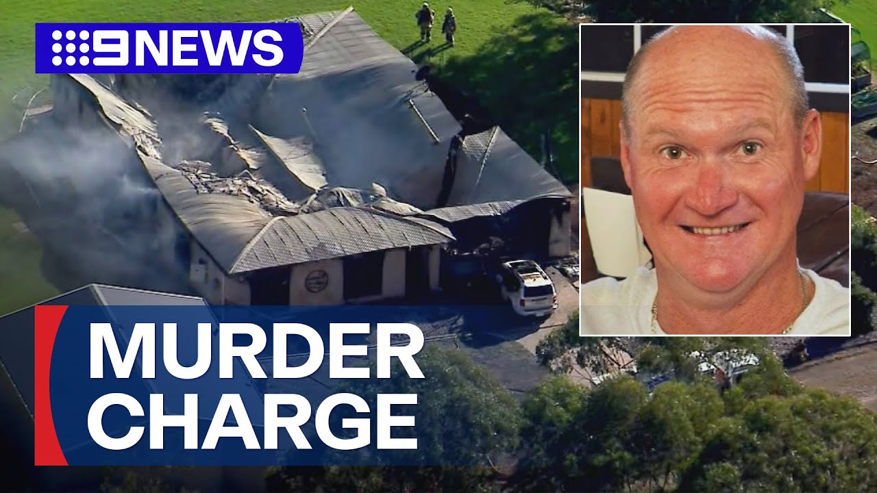 Man charged with murder after wife's body found in Queensland house fire | 9 News Australia