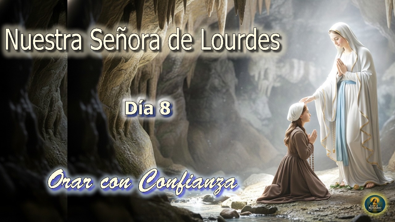 🙏Novena a la Virgen de Lourdes – 📅Día 8 | 🙏Orar con Confianza🌹🩵