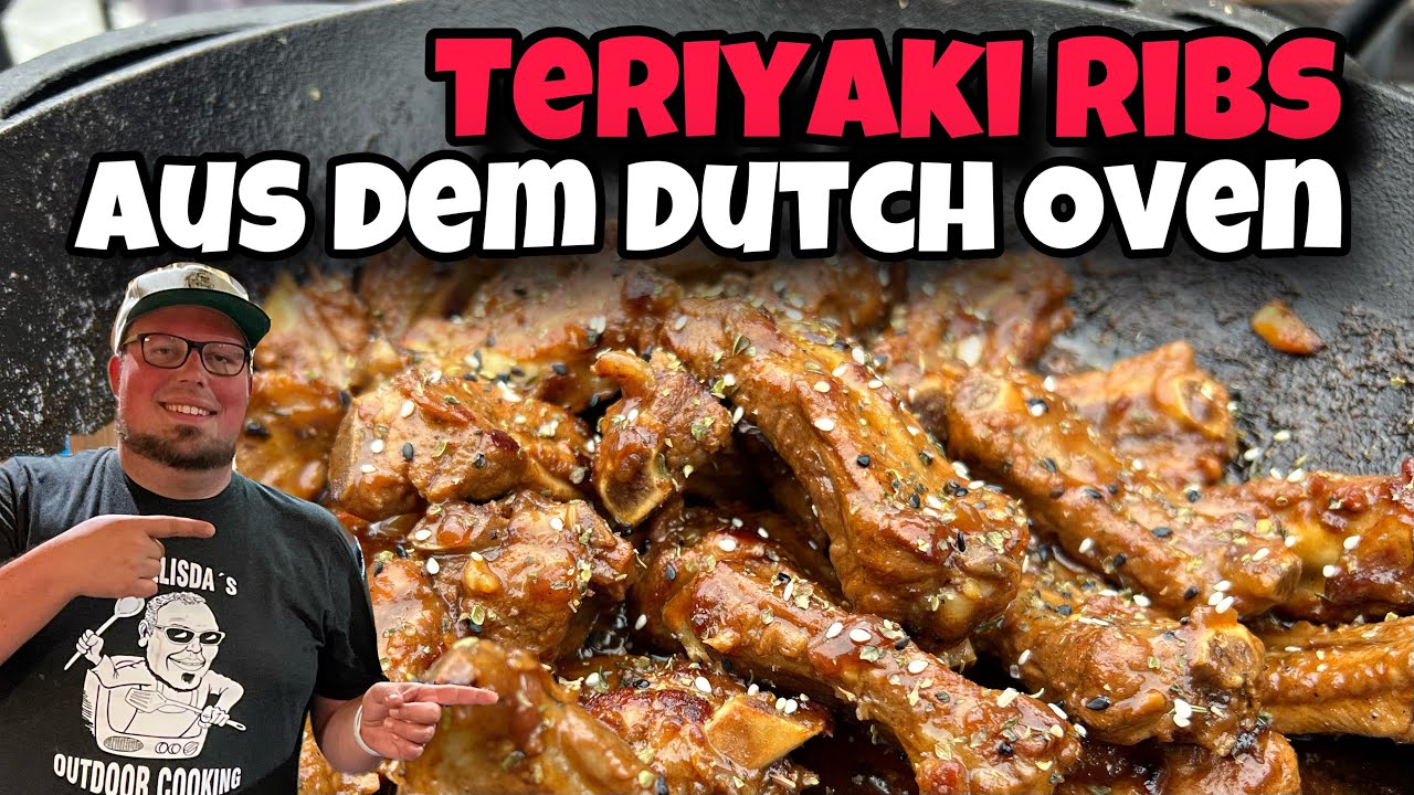 Teriyaki Ribs aus dem Dutch Oven mit Cole Slaw