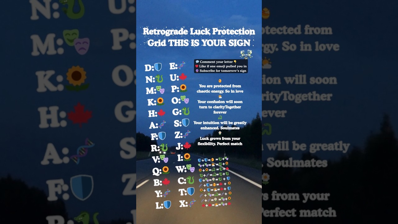 Retrograde Luck Protection Grid THIS IS YOUR SIGN   