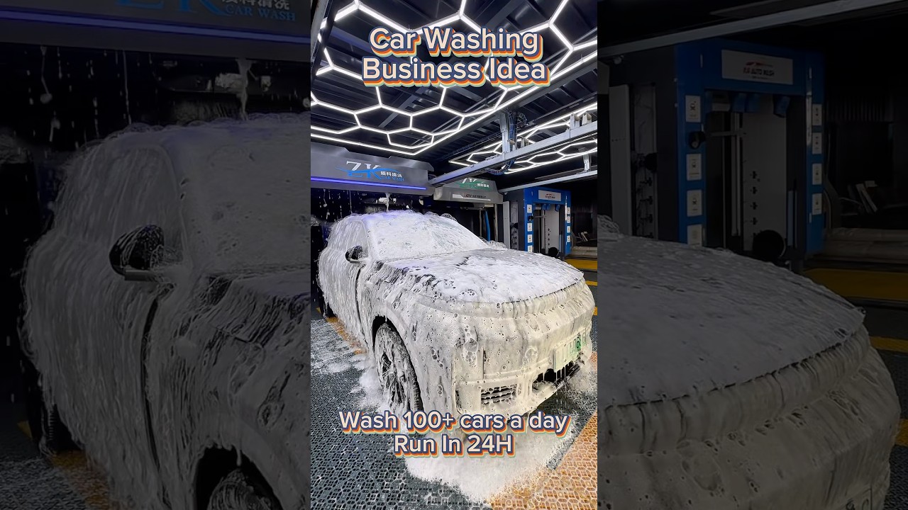 Touchless self - service car wash machine can be installed on 30 meters square 