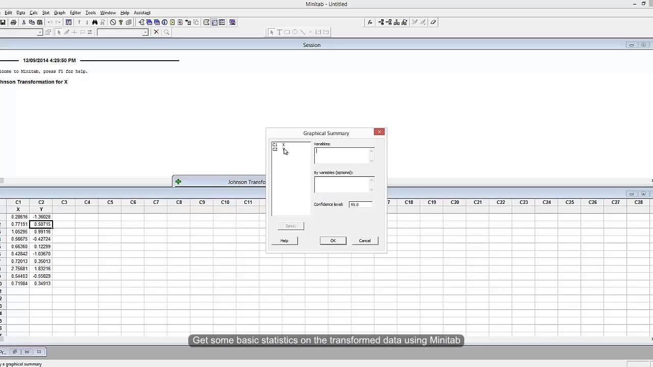 How to Transform Non-Normal Statistical Data to Normal and Back Again using Minitab