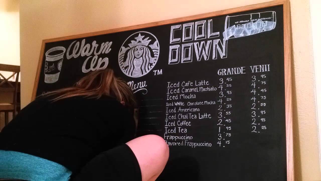 Starbucks Chalkboard Menu - Time-Lapse Video