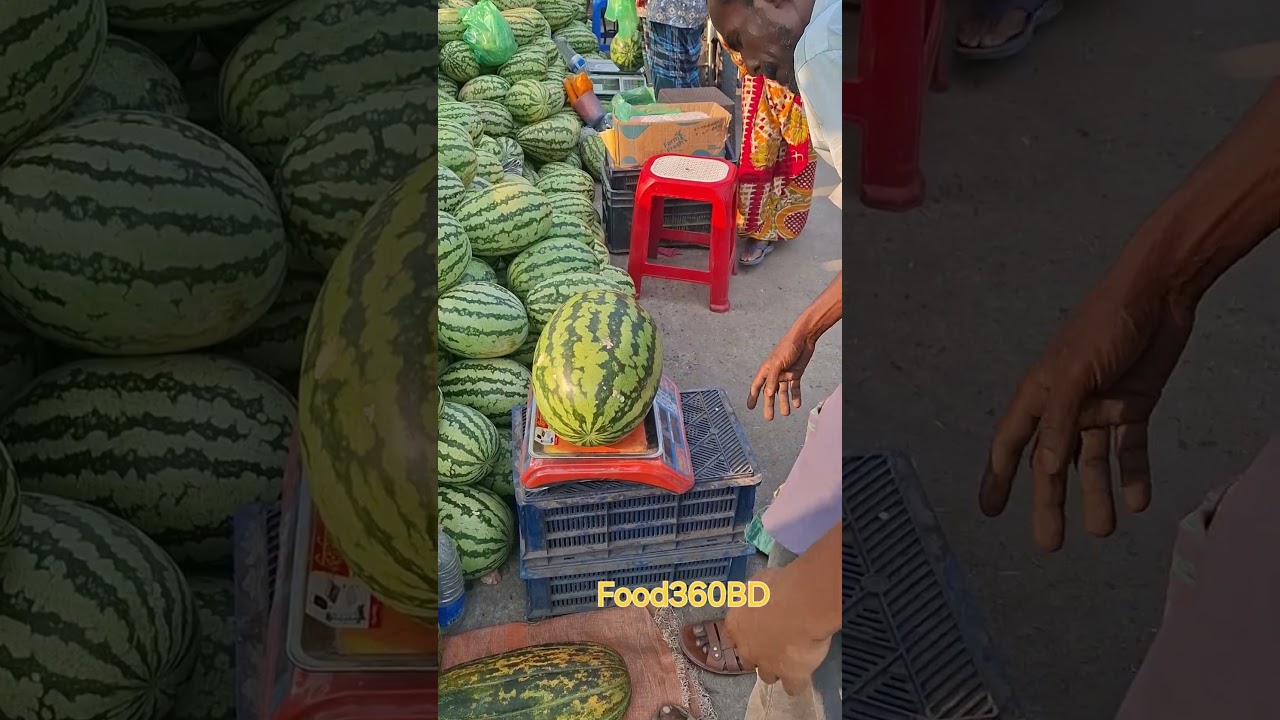 Selling giant Watermelon - Watermelon Market #watermelon #viralvideo #trending #satisfying #shorts