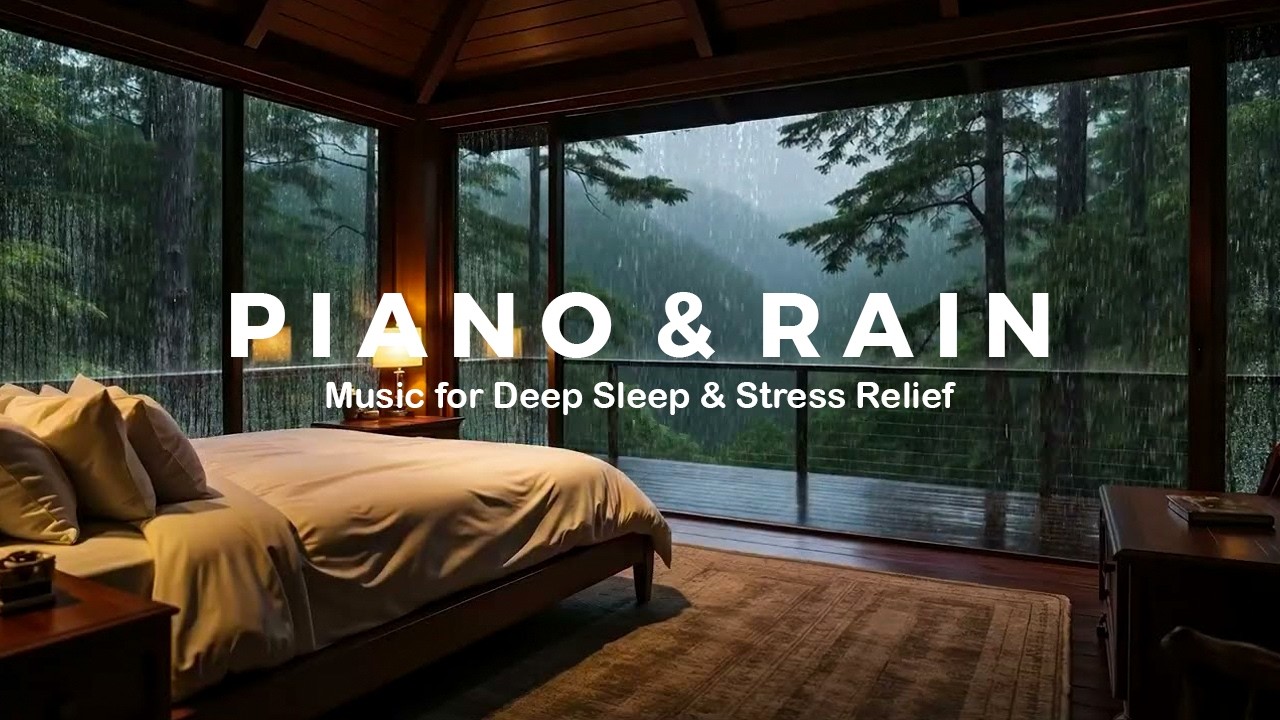 Soft Rain Sounds and Healing Piano | Deep Rest Music for Calm Mind and Better Sleep