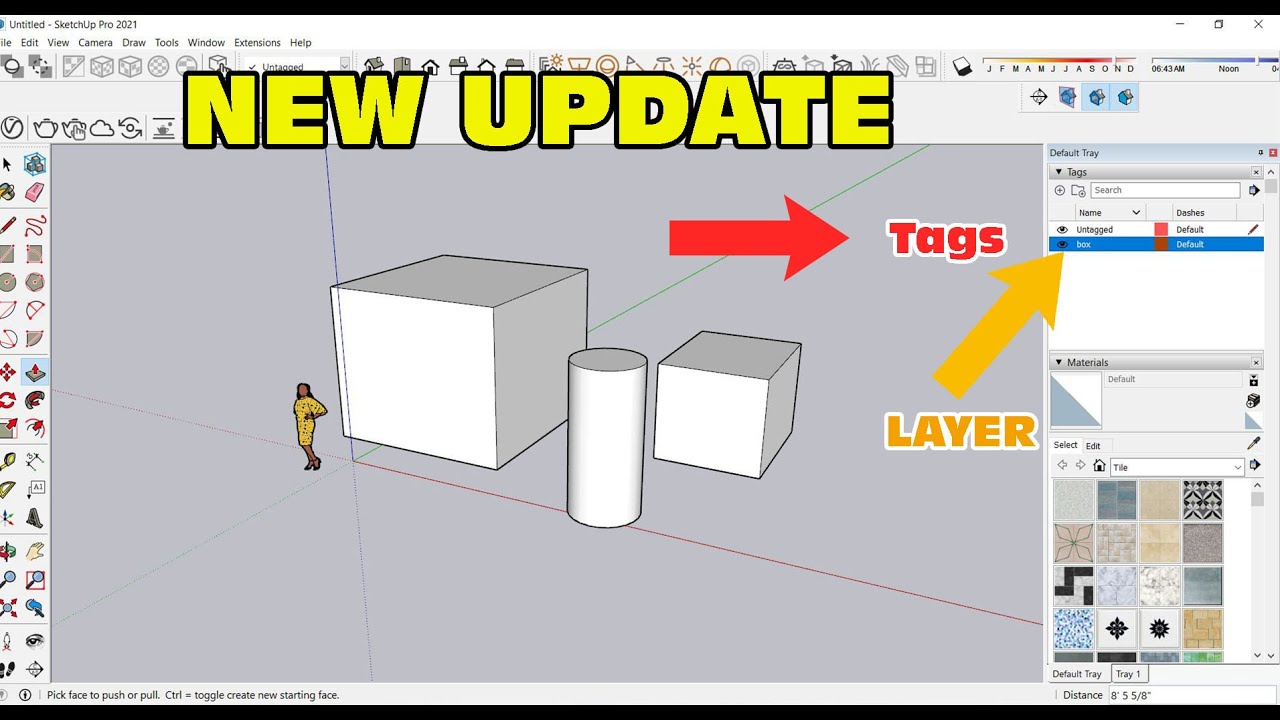 SketchUp 2021-2022 Layer property New Update (Hindi) ||3D ART ||