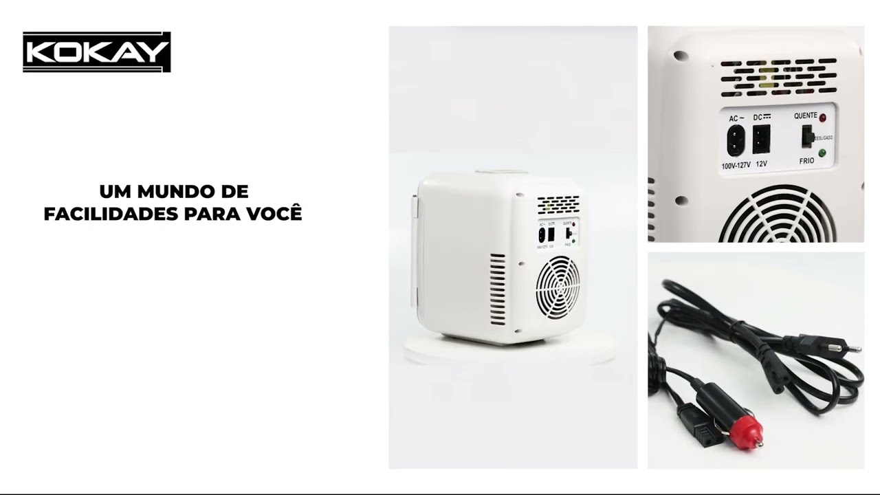 Mini Geladeira Port&aacute;til Veicular 12V - 4L - BIVOLT 110/220V