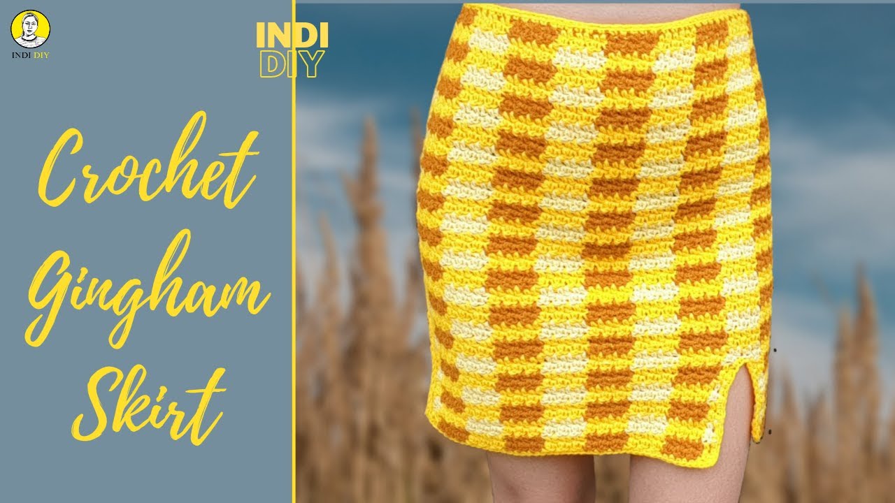 Crochet Gingham Skirt | mini Skirt | DIY Skirt | Part- 1