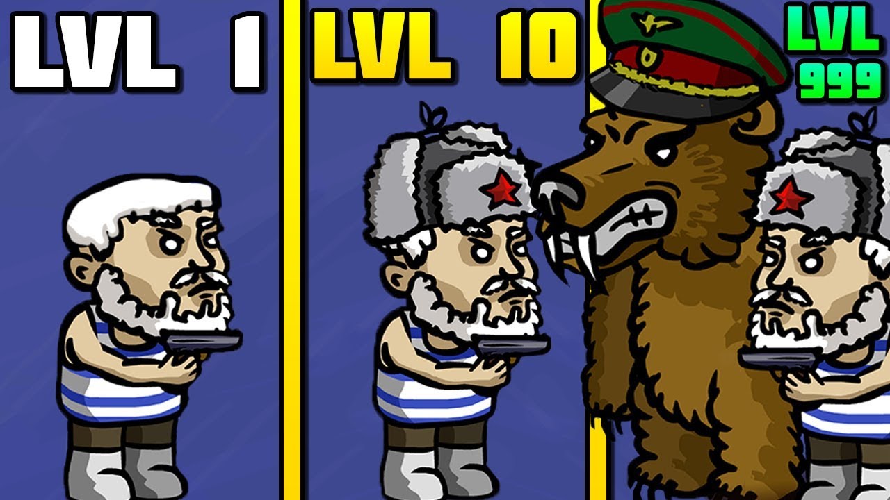 ЭВОЛЮЦИЯ ИВАНА ЧТОБЫ РОССИЮ НЕ СОЖРАЛИ ЗОМБИ В ИГРЕ ZOMBIES ATE MY MOTHERLAND!