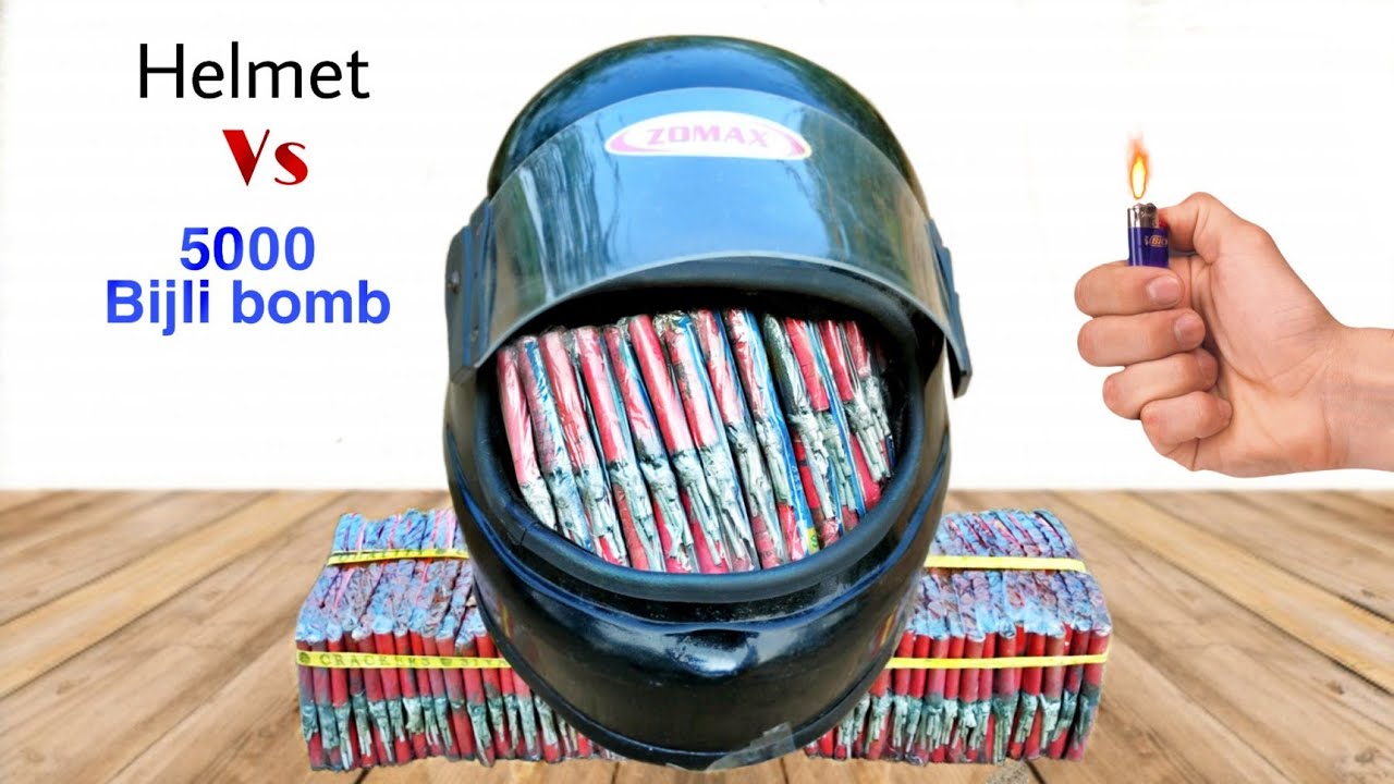 Helmet vs 5000 Bijli bomb | क्या यह हेलमेट बच पायेगा - Experiment