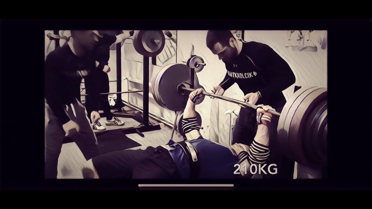 Jiř&iacute; Tkadlč&iacute;k training - Bench press 210kg, military 140kg, floor press 192kg!