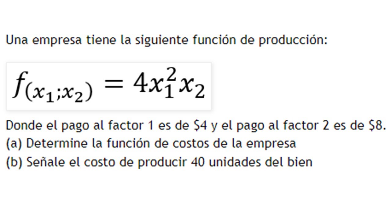 MICROECONOMÍA | Problema sobre minimización de costos de largo plazo en una isocuanta Cobb-Douglas