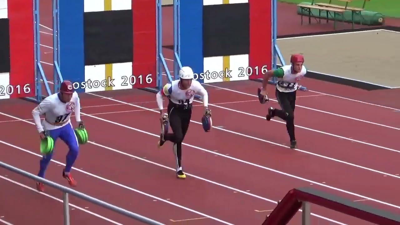 Deutsche Feuerwehrmeisterschaft 2016 - 100m-Hindernisbahn - Männer