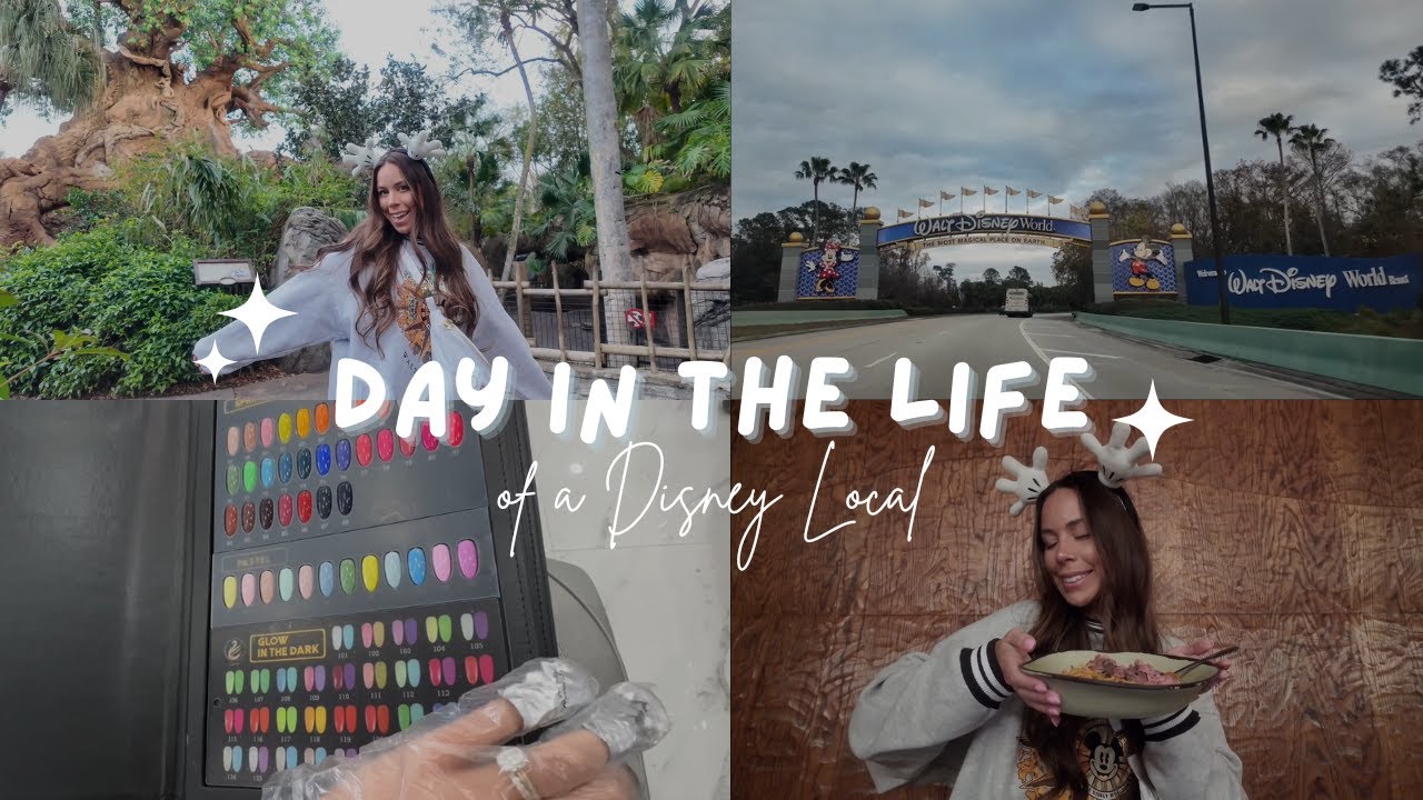 DAY IN THE LIFE OF A DISNEY LOCAL | Spend the day with me! Nail salon candy salad & Animal Kingdom💗✨