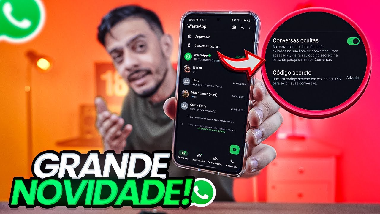 ✨ATUALIZOU✨ WhatsApp LIBEROU: AGORA pode ESCONDER as Conversas OCULTAS!!!