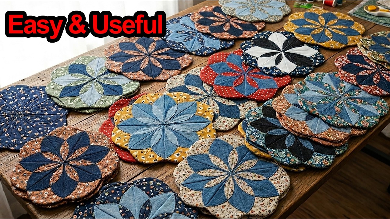 The Perfect Combination of Scraps and Jeans Creates Colorful Items For Your Life
