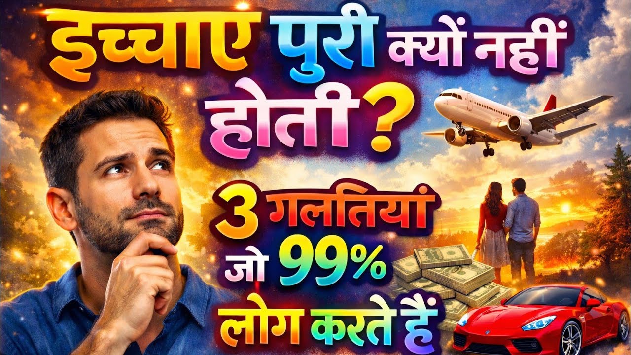 इच्छाएं पूरी क्यों नहीं होती? | 3 गलतियां जो 99% लोग करते हैं | Success & Motivation Hindi| #mind