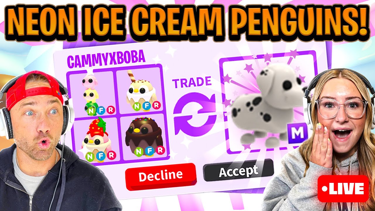 NEW NEON Ice Cream Penguins are FINALLY HERE in Adopt Me! Live!