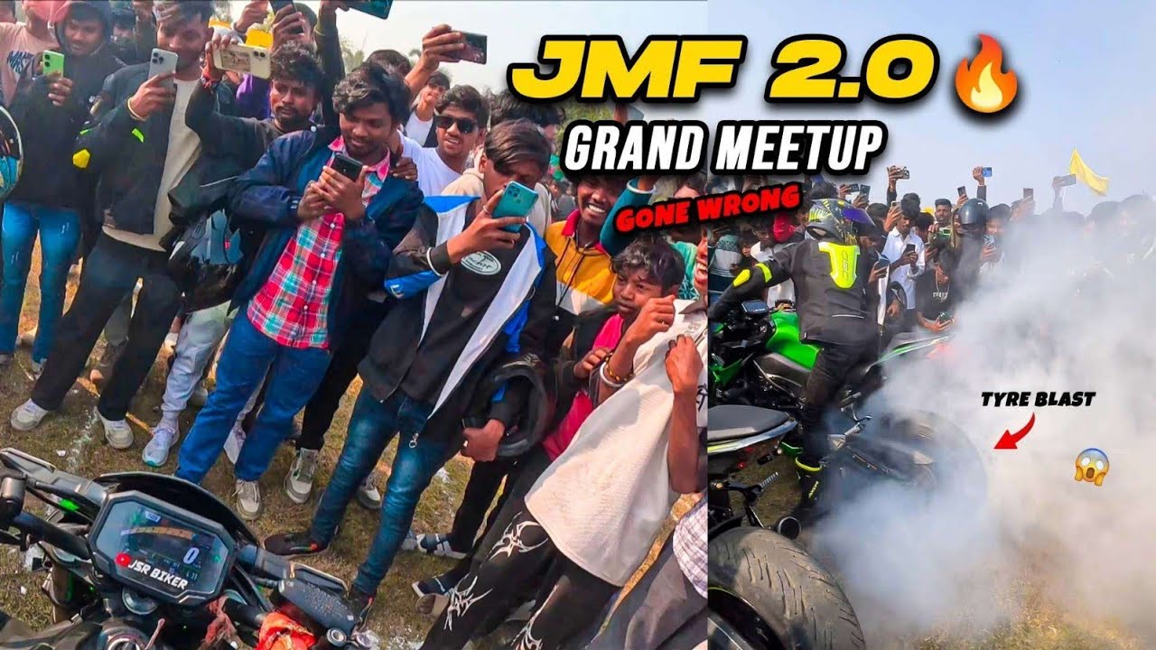 JMF 2.0 Grand Meetup Mein Public Ho Gayi Crazy 😳 | Z900 Burnout Scene 🔥