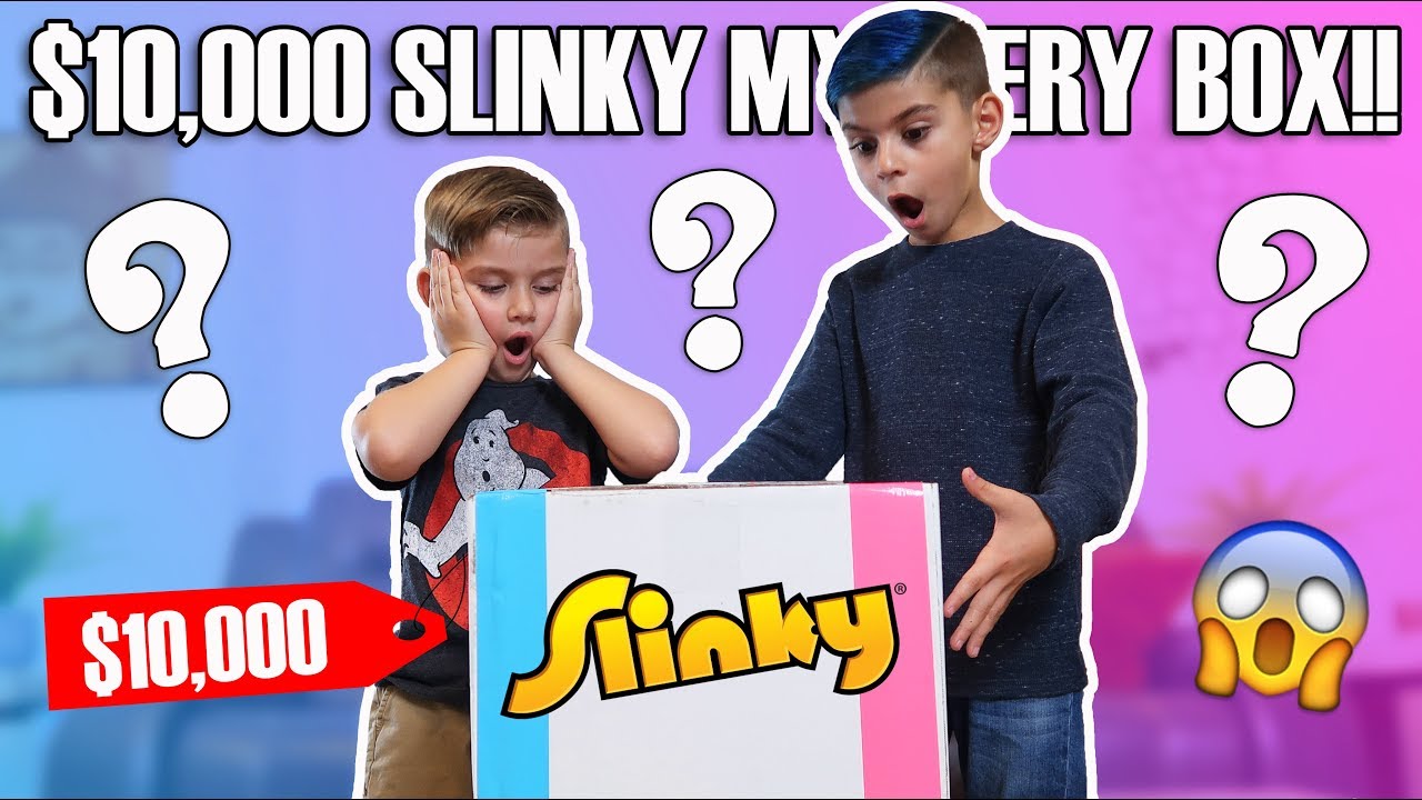 OPENING $10,000 MYSTERY BOX FROM SLINKY!!