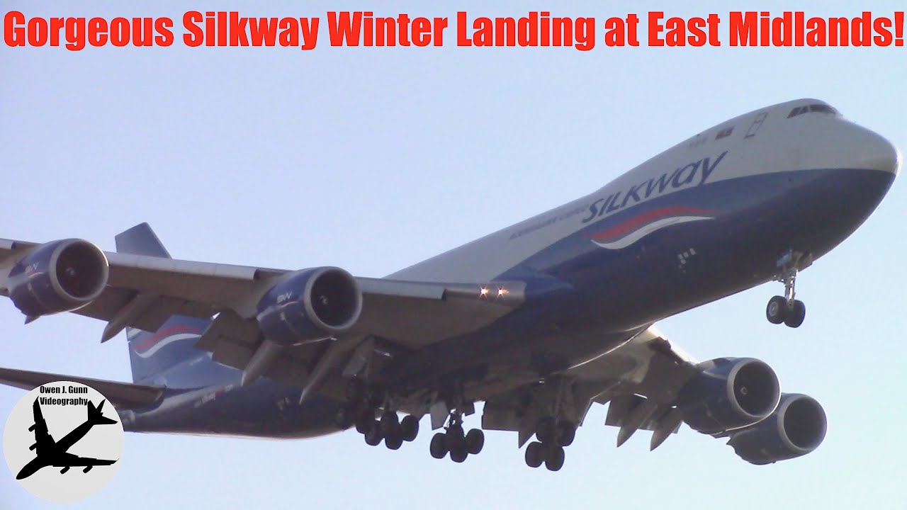VQ-BVB Silkway Boeing 747-8 Landing at East Midlands Airport | 04/12/19