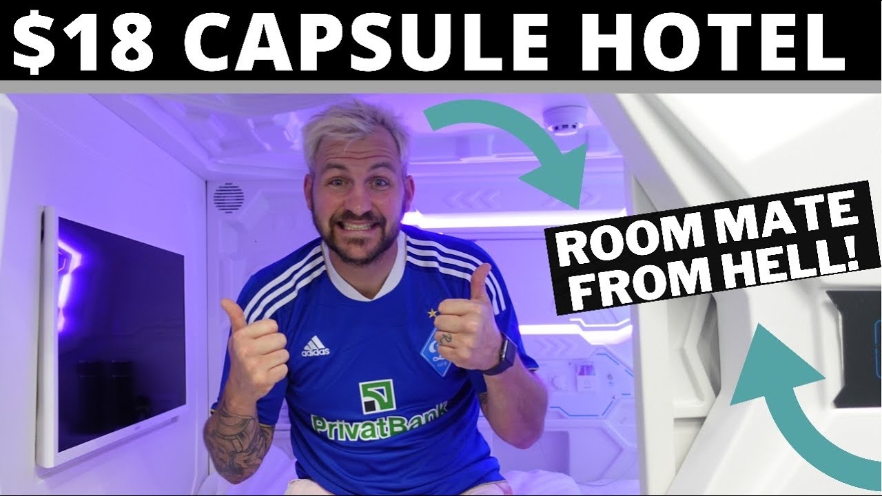 Foreigners React To Capsule Hotel ? | KYIV UKRAINE