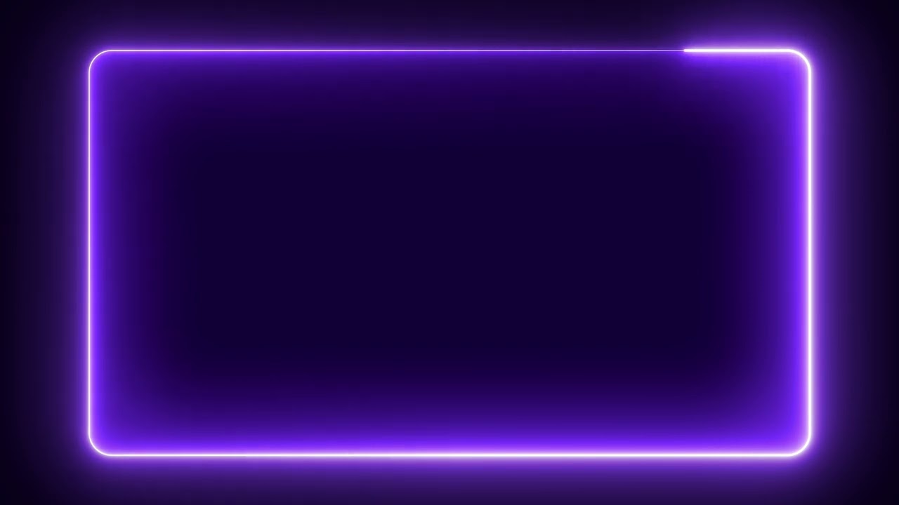 4K Purple Neon Glowing Frame Animation | Perfect for Overlays & Backgrounds