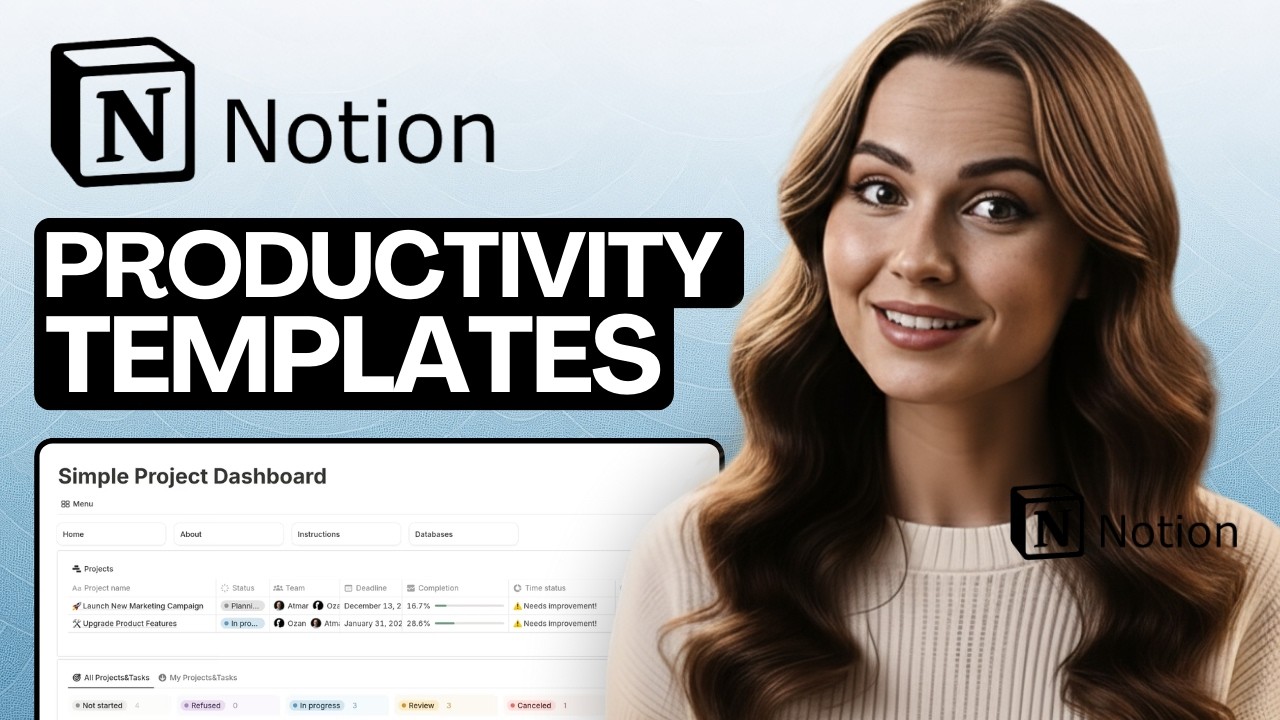 Notion Templates for Productivity 2026 (In-Depth Tutorial) - Free Templates Included