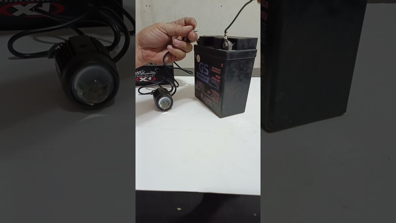 Mini driving light test #diy #wiring #shorts