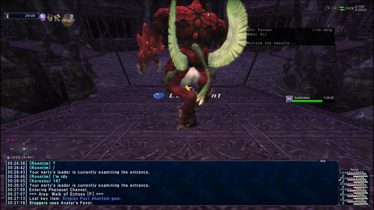 FFXI Odin HTMB VD (Merit Fight) SMN Burn